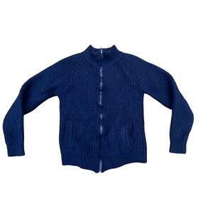 Vintage Yves Saint Laurent (YSL) Tricots Pour Homme Chunky Ribbed Zip Cardigan